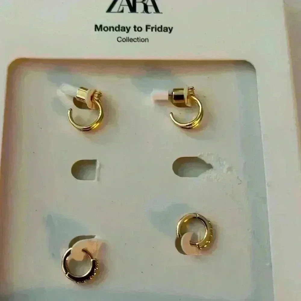 🔥🔥zara mini hoop earrings